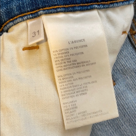 NWT L’Agence Jean Short Cutoffs - Picture 13 of 16